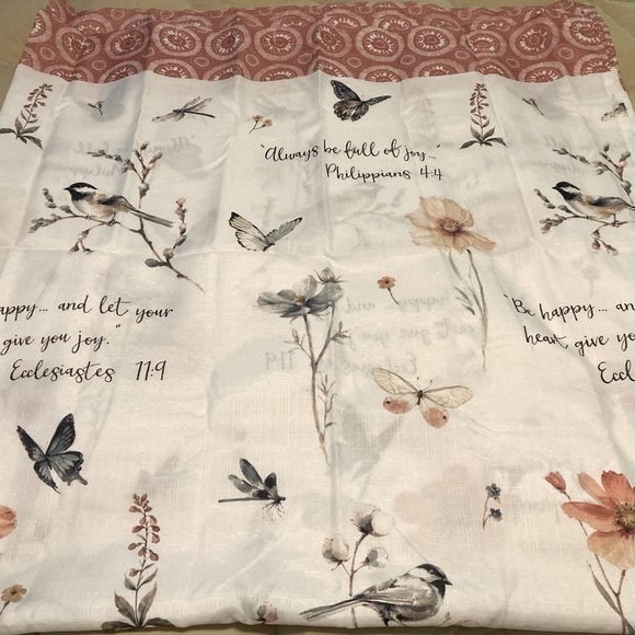 Main Stays Fabric Shower Curtain “Inspire” - Picture 1 of 4